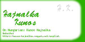hajnalka kunos business card